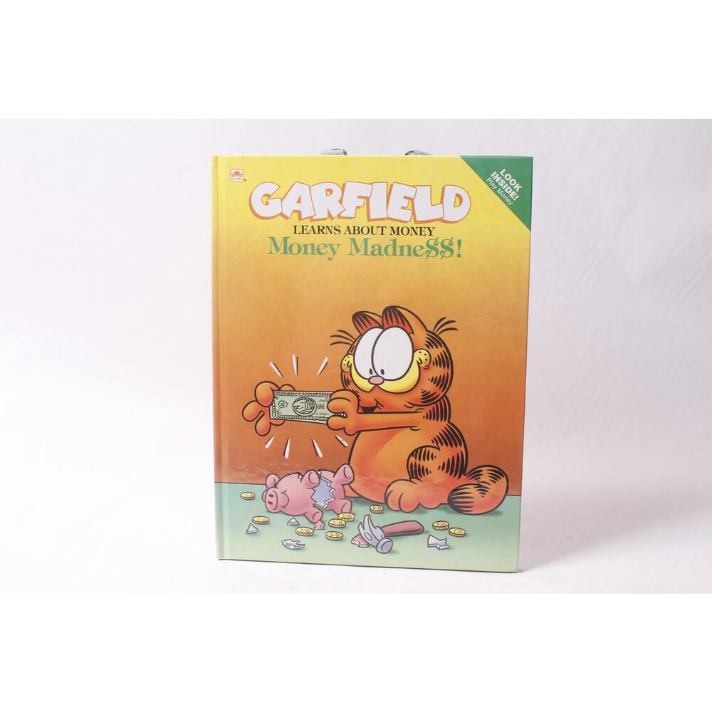 Garfield Learns Acout Money Golden Children's Book Hardcover Pretend Money